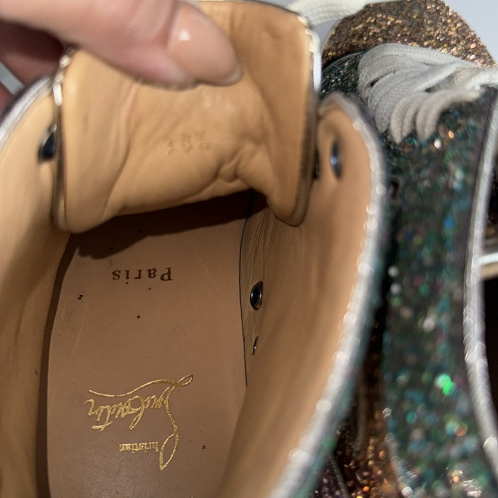 ✨Host Pick ✨Christian Louboutin Bip Bip Glitter Womens Orlato Flat - Picture 6 of 7